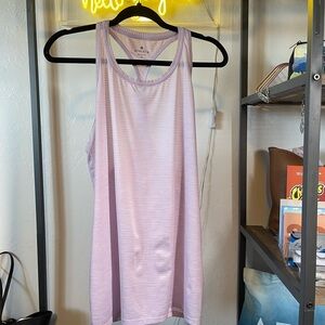 Athleta Light Lavender Striped Racerback Tank